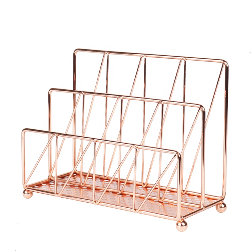 Desk Mail Organizer wishacc Small File Holders Letter Organizer Metal Mesh Document Filing Folders Paper Organizer for Desktop