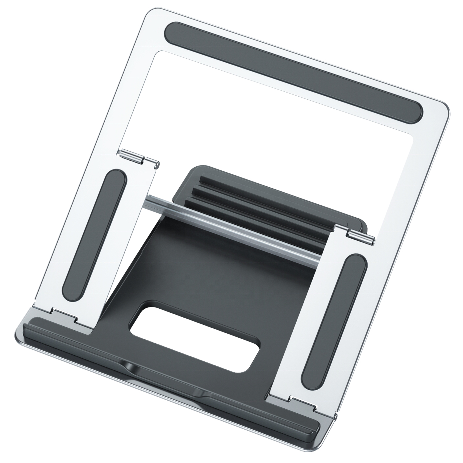 4 Levels Foldable Adjustable Metal Silicone Computer Tablet Stand Ergonomic Notebook Holder