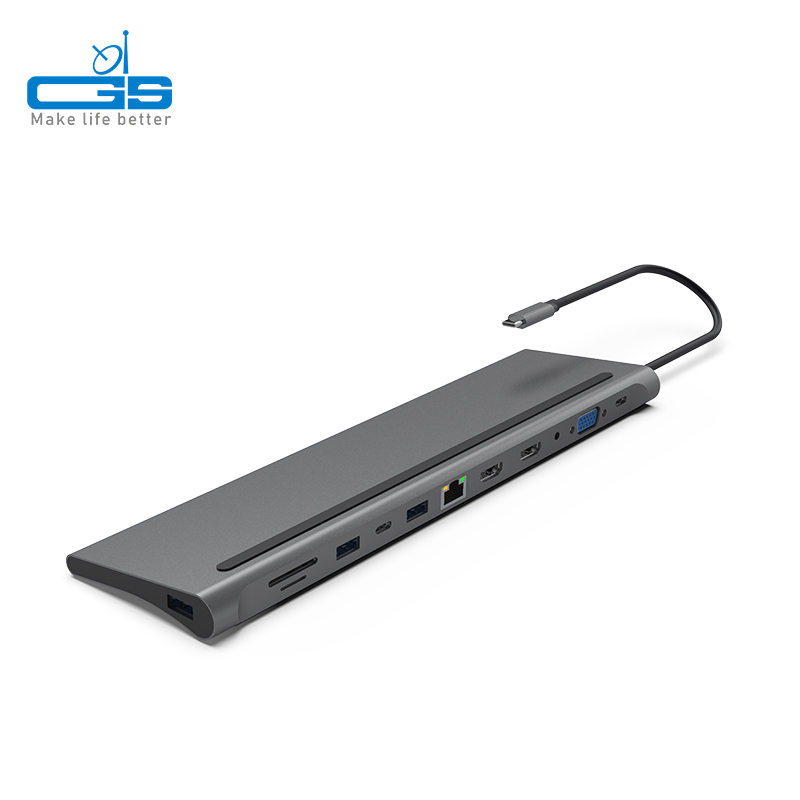 12 в 1 док-станция Type C к локальной сети Ethernet HD USB3.0 зарядка PD аудио разъемом спецификации Usb Type-c док-станция для ноутбука usb-концентраторы