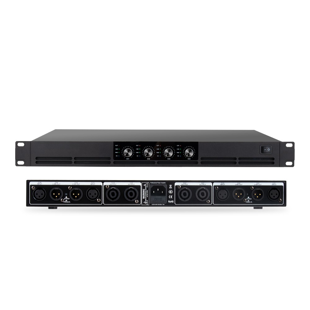COKYIS Professional Power Amplifier G Series 1U 4 Channel 1500W Performance Audio Conferencing Sound Equipment