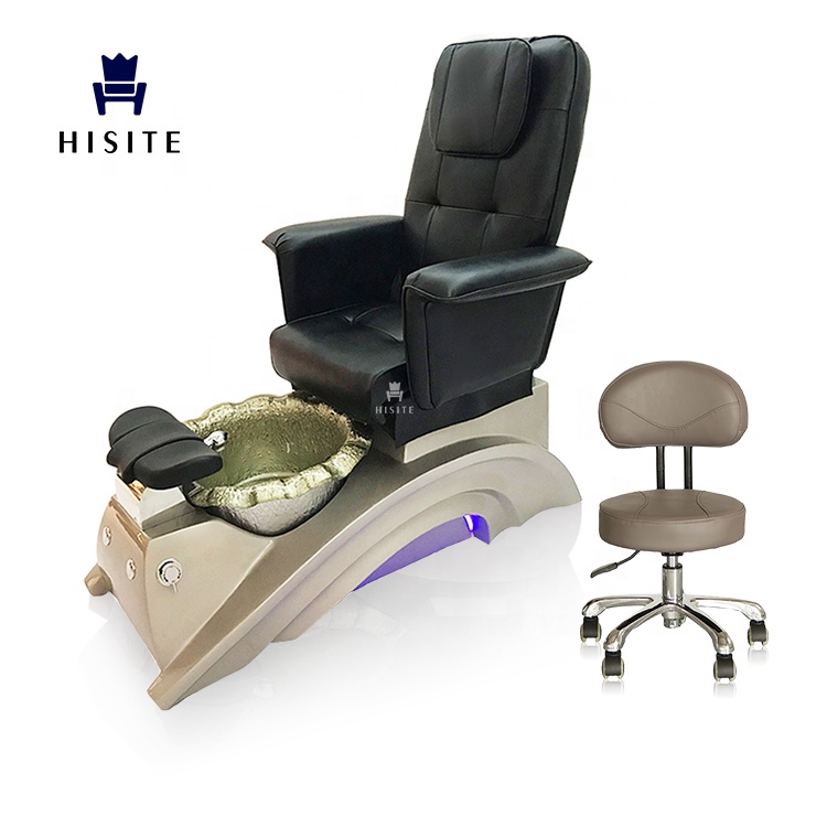 Hisite Luxury Salon Throne Black Massage Manicure Pedicure Foot Spa Chairs