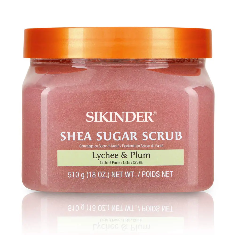 100% Natural Organic Private Label Skin Pink Lychee Vitamin C Himalayan Sea Salt Body Scrub