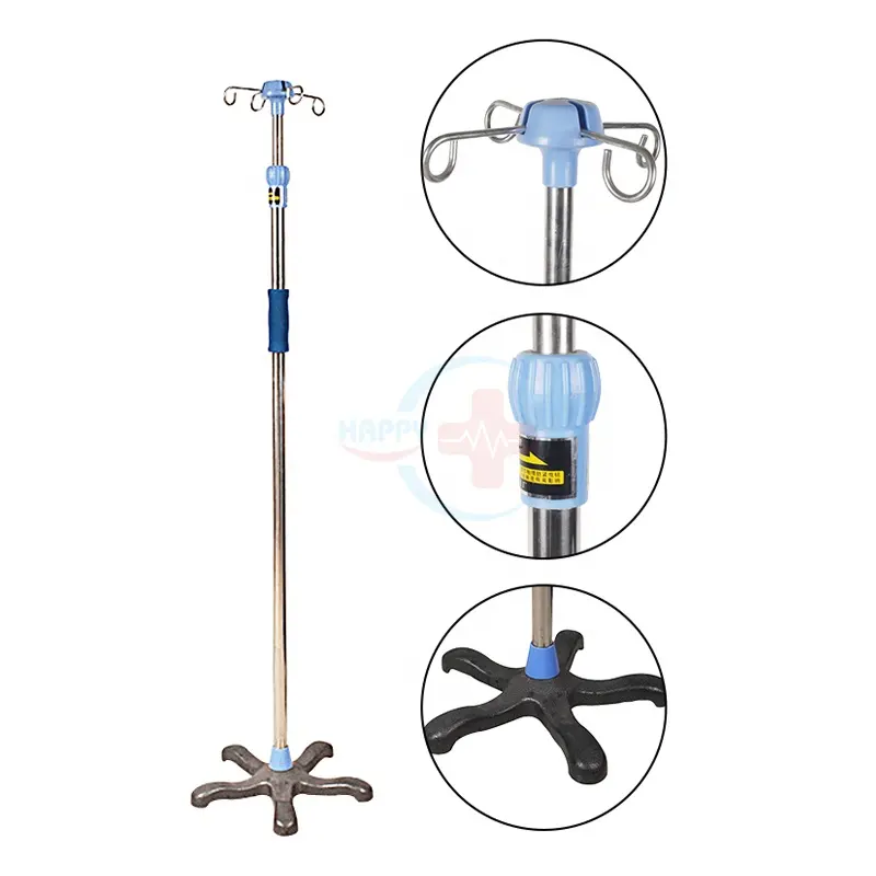 HC-M094 Stainless Stand hospital IV pole medical stand infusion pole