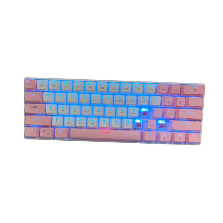 Hotswappable Ice blue Backlight 60% Gaming Keyboard Slim blue/red Switch Gaming Mechanical Keyboard