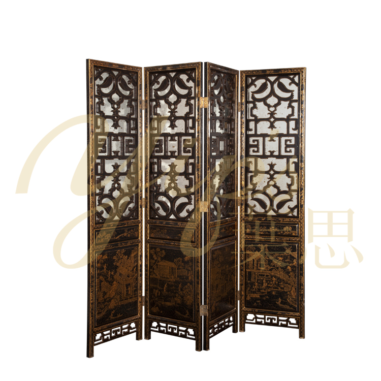 Yips LD-1403-1125 с рисунками в китайском стиле (шинуазри) серии ручная роспись с рисунками в китайском стиле (шинуазри) и с узором гостиной 4 предмета экран