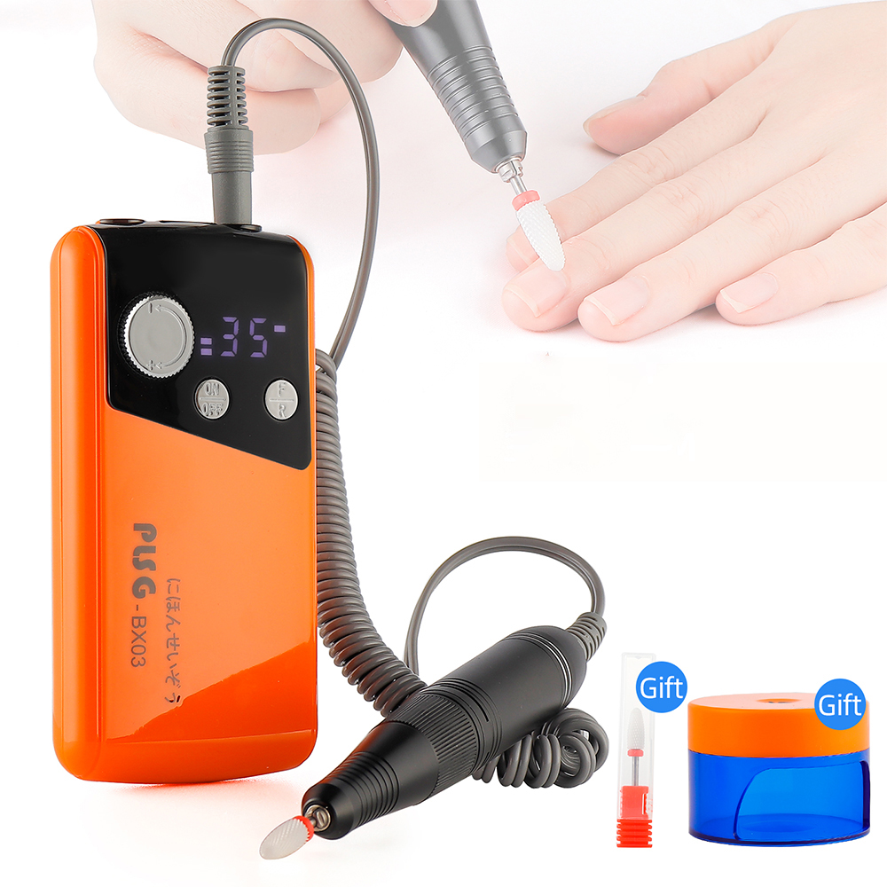 wholesale nail drill manicure bit polish remover 350000rpm electric salon nail drill with free nail lamp