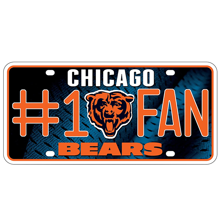 Chicago Bears NFL Cheap Price custom aluminium tin motorcycle tag blank bike car number license plate