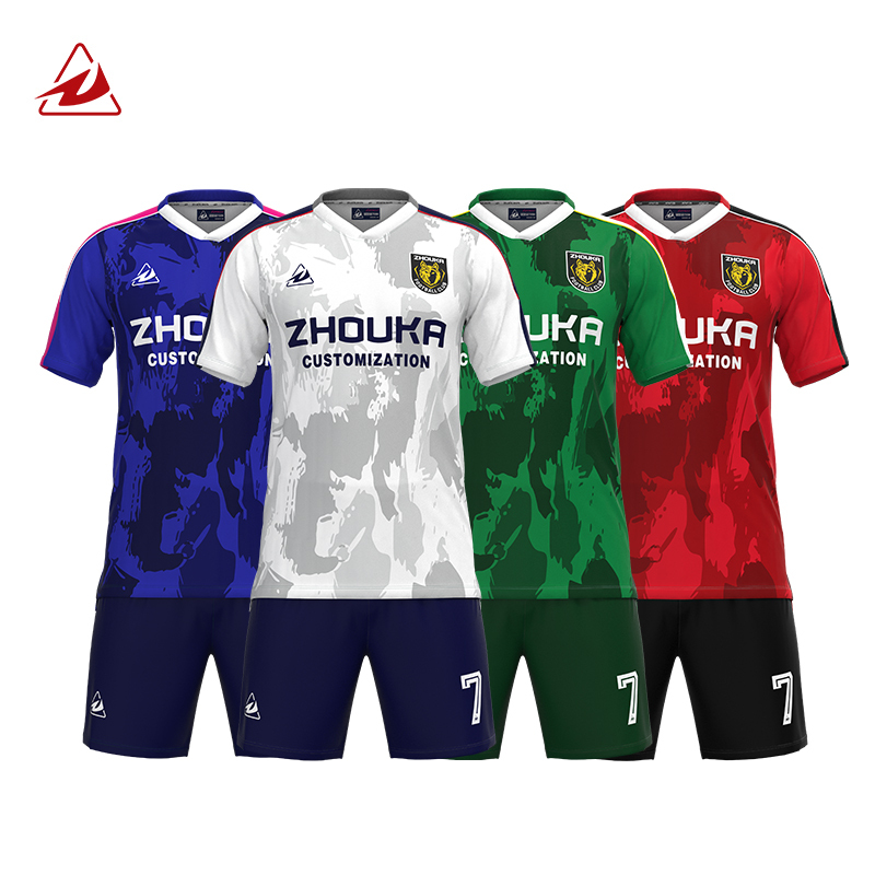 Custom New Design Soccer Wear Youth Football Jersey Set Wholesale Sublimation Digital Printing for Adults Team Uniforms