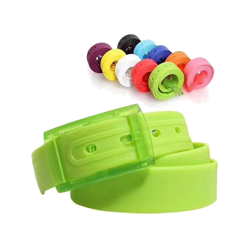 Manufacturer Customized Plastic Buckle Rubber Belts Golf Sport Trendy Silicone Belt For Women Men