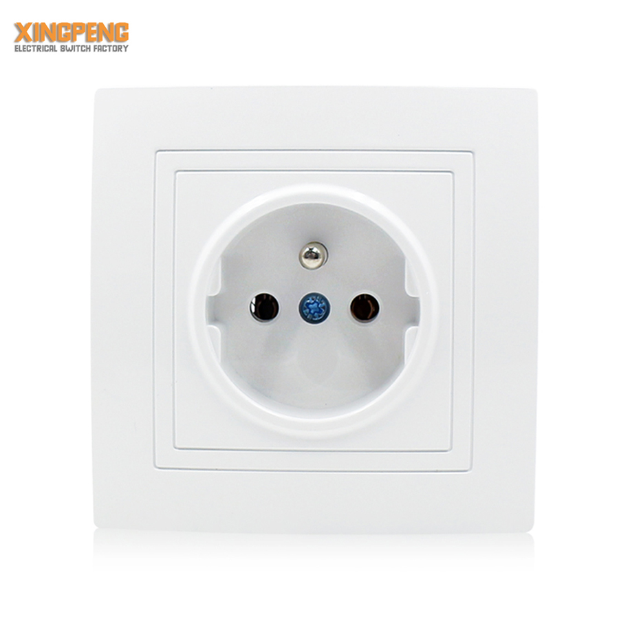 The high purchasing rate European wall receptacle outlet 82*82mm 250V electrical socket switches French type