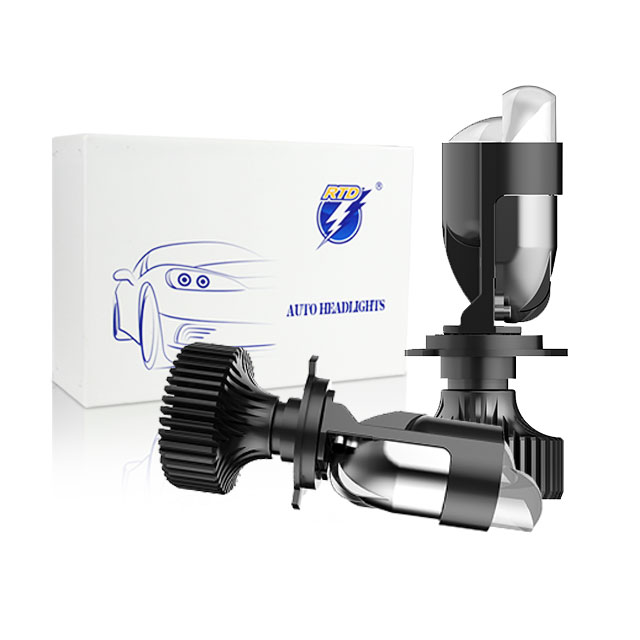 RTD A82 H4 LED Mini Projector Lens Car styling Headlight Bulbs Automobile led light bulb 6000k 8000k Focused Light