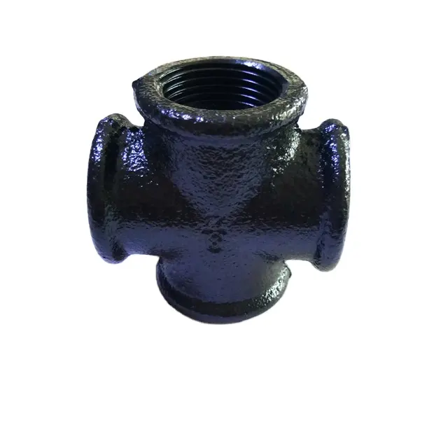 cast iron black cross pipe fittings for home furniture