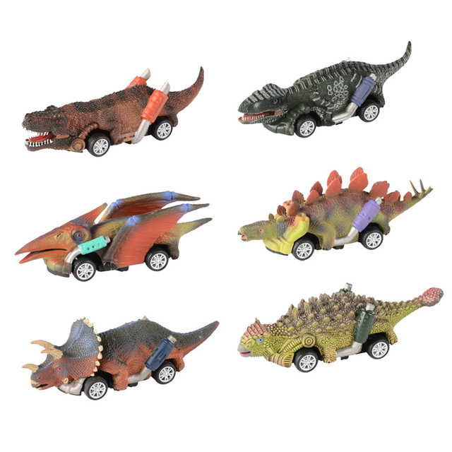 Dropshipping Dinosaur Toy Kids Pull Back Cars Dinosaur Cars Truck T-rex For 3 Year Old Boys And Toddlers Age 3 4 5 6
