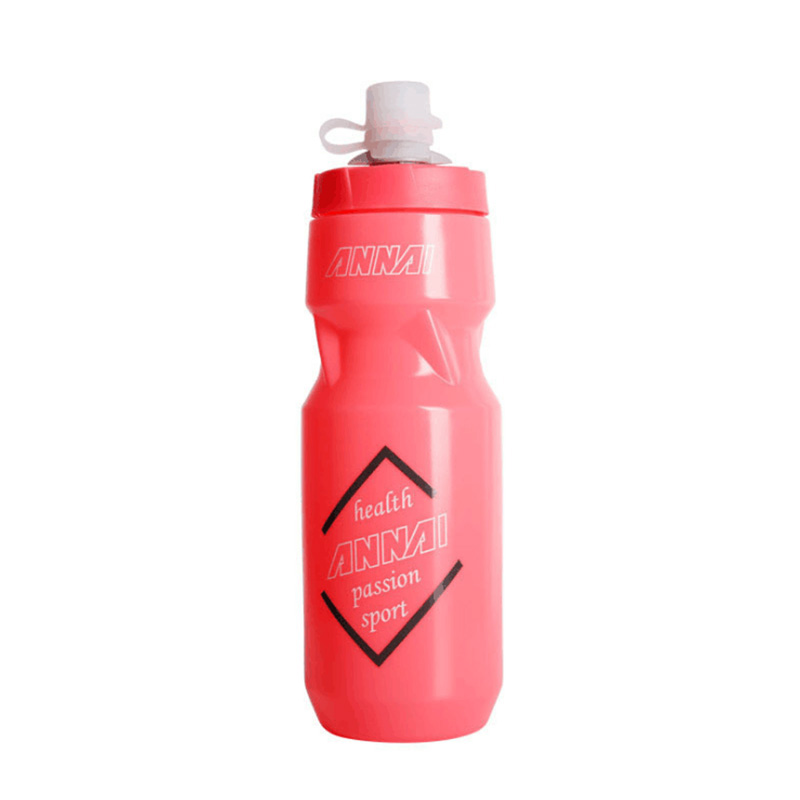 2021 new mountain road bike riding large-capacity outdoor sports squeeze type insulated water cup pot silicone water bottle