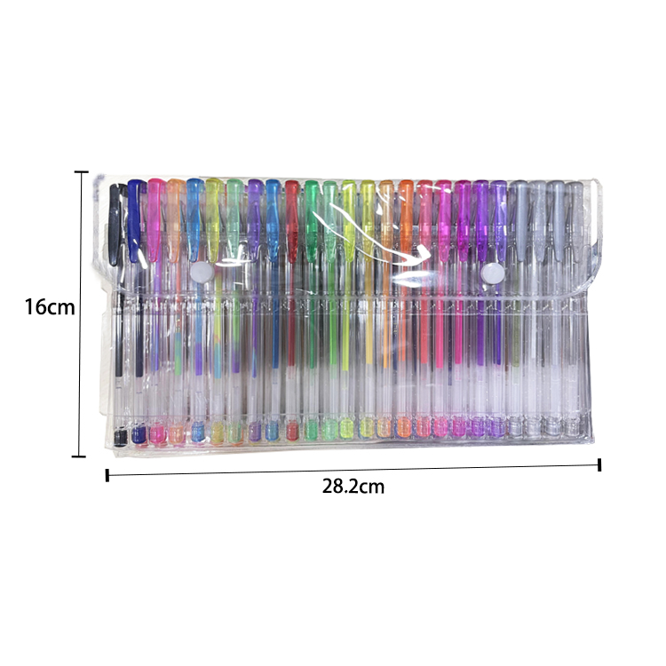100 shiny glitter colors personalised pens factory wholesale art gel pens school supplies custom colour gel pen