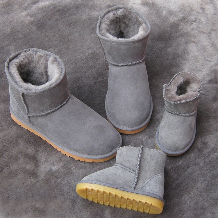 2021 New Arrival Pure Wool Lining Genuine Sheepskin Fur Classic Infant Children Toddler Lambskin Booties Winter Baby Snow Boots