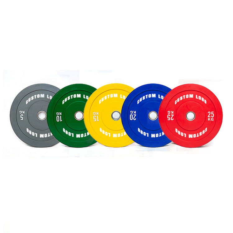 Wholesale Competition Exercise Barbell Custom Gym Weight Lifting Rubber Bumper Plates Set