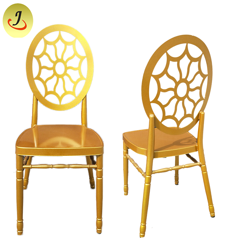 Wholesale Commercial modern style golden Round Back iron event hotel wedding Chair