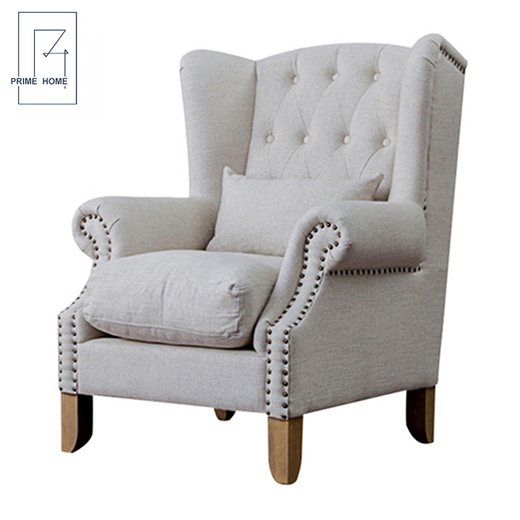 Luxury Design hamptons style wing back arm chair for living room