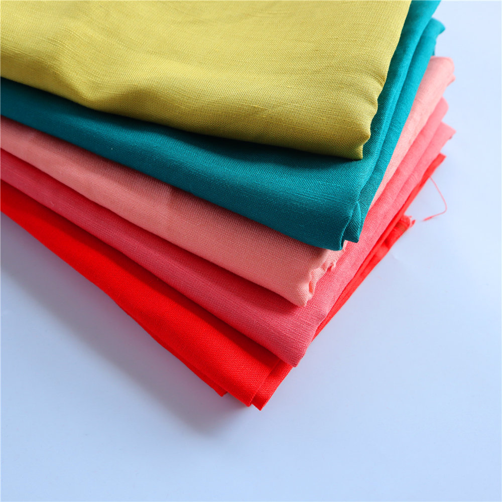 Soft touch breathable woven viscose shirt linen rayon blended fabric for dress