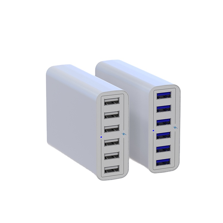 6 usb порта smart usb зарядное устройство 60 Вт Быстрое зарядное устройство для мобильного телефона зарядное устройство pd КК 3,0 для телефона, компьютера