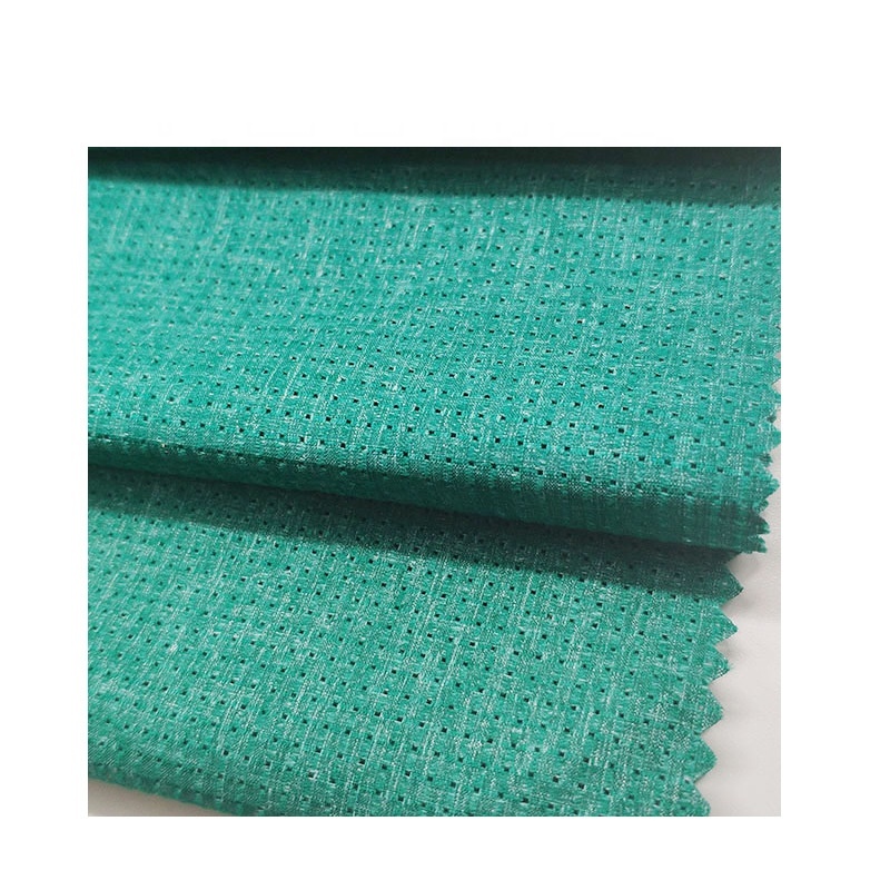 Melange 4 way stretch fabric laser cut hole breathable elastic sportswear fabric