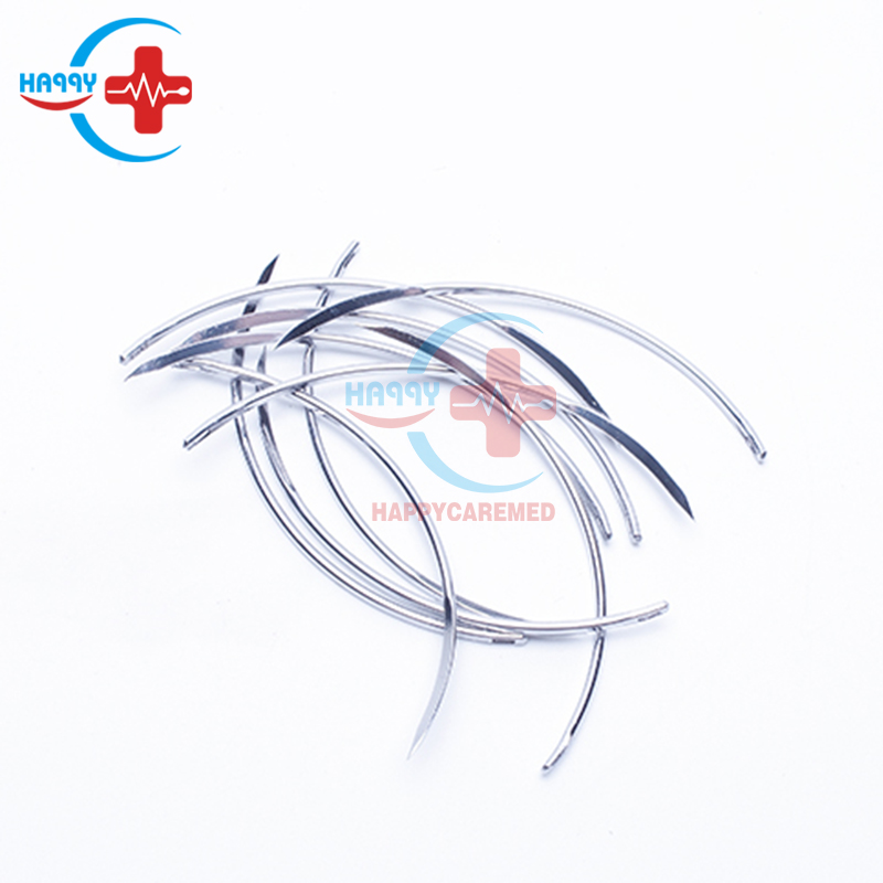 HC-R123 Animal sewing thread real silk veterinary suture line stainless steel needle sew set for large animal