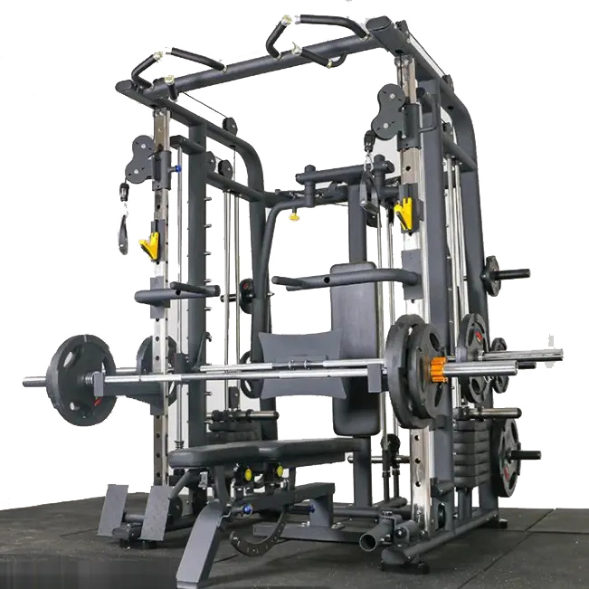 Gym Equipment Multi Function Station Hack Squat Rack Smith Trainer Smith Machine Power Rack Cable Crossover