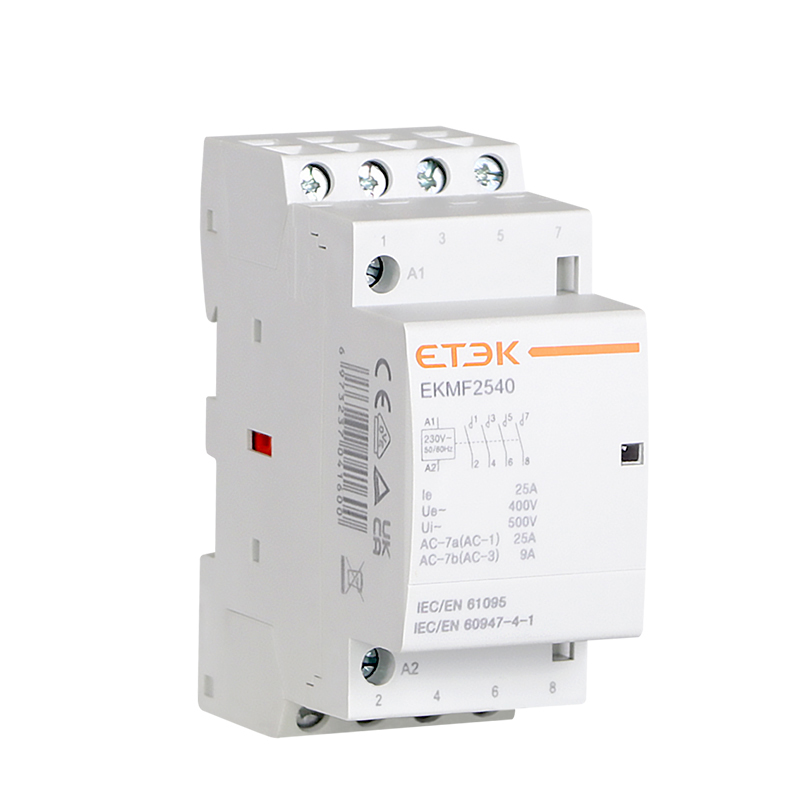 Модульный контактор ETEK EKMF 4P 25A 40A 63A 100A 2NO + 2NC катушка 24VAC 110VAC 230VAC с сертификатом TUV CB
