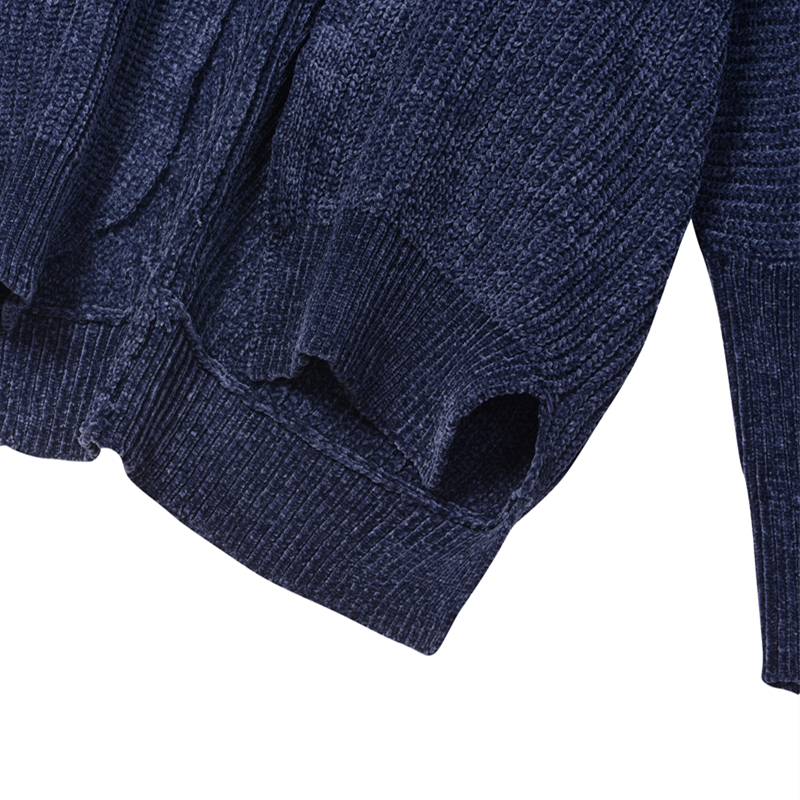 New Design Style Knit Ribbed Drop Shoulder Casual Languid Long Cardigan For Women