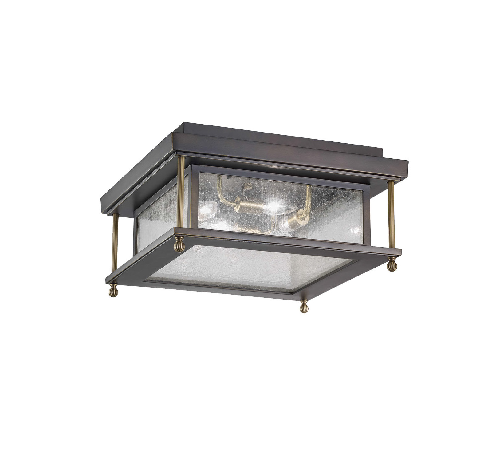 Classical lights Bronze/weather grey LED 4X60W outdoor ceiling lighting clear seeded
