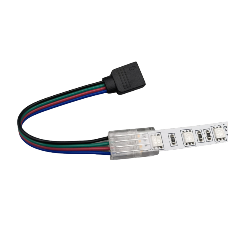 COYOLED 10mm-4p board wiring connected to 4 rows Solderless DC12V 24V 36V led strip light RGB 5050 connector