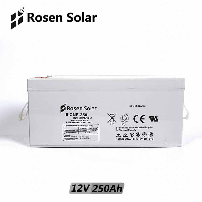 Солнечная батарея глубокого цикла Rosen, 10 кВтч, 12 В, 1000 Ач, солнечная батарея 12 В, 250 Ач