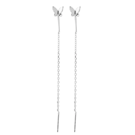 Long Tassel Drop Earrings Silver Color Fashion Hanging Women Earrings Summer Jewelry Girls Gifts