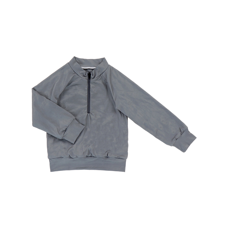 SY-126-ZXL kids clothing fashion stand neck sweater with zipper super soft material girls sweater wholesale