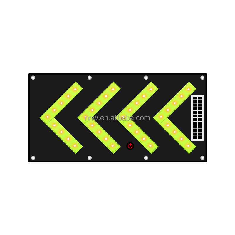 Portable Customized Magnetic Road Guide Sign With Led Arrow Pointing Signs Solar Led Warning Sign For Traffic