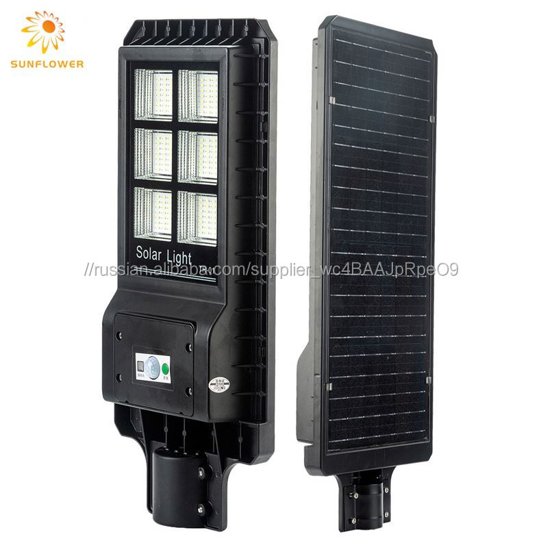 Изготовленный на заказ логотип дешевая солнечная уличная лампа 60W 100W