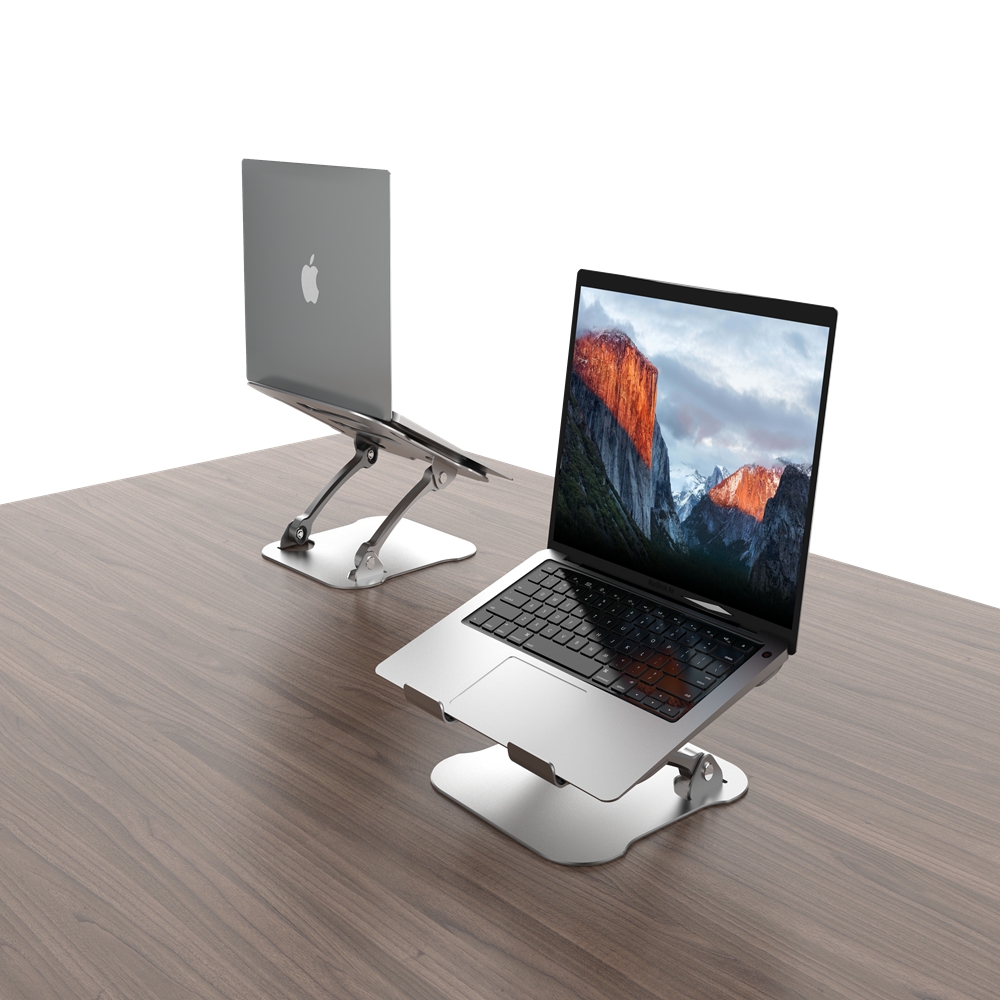 Aluminum multi angle height adjustable elevate heat vent laptop notebook stand holder foldable adjustable laptop stand