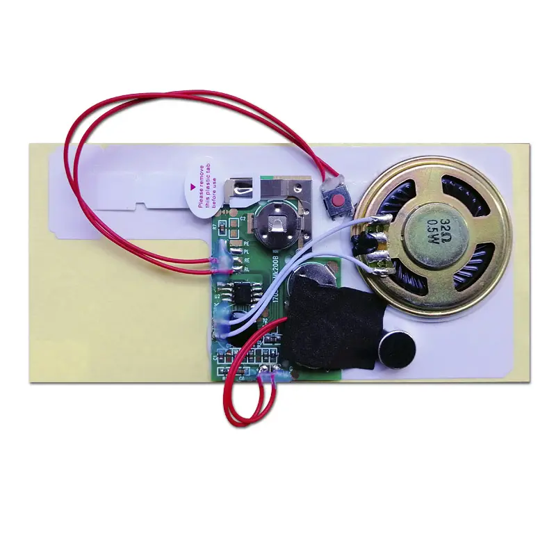 Re-recordable voice module for greeting card