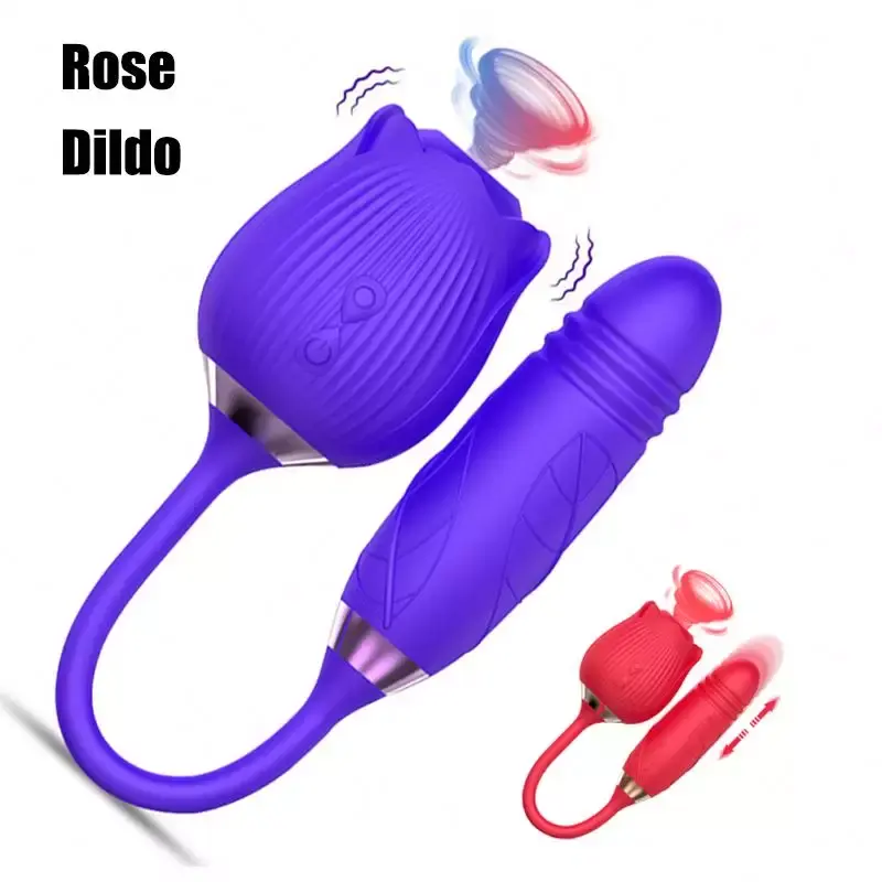 DKK Wholesale Rose Vibrators with Ball Vibrating Egg G spot Clitoris Stimulator Rose Toy for Women Sex Toys