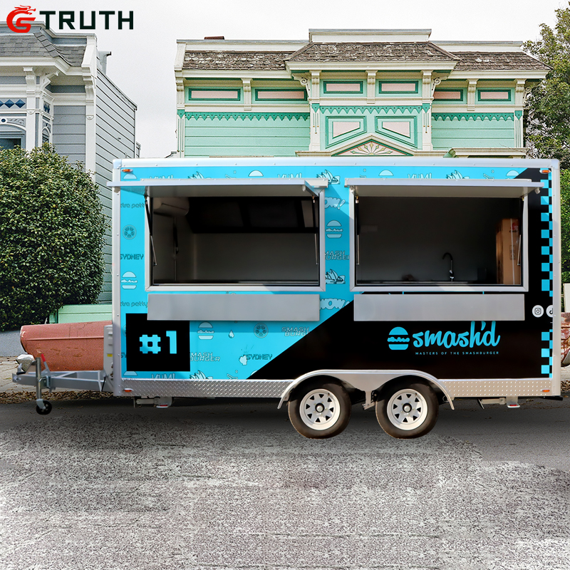 Year-end Lowest Price Food Cart Mobile Food Trailer Kitchen USA Standard used Food Truck for sale
