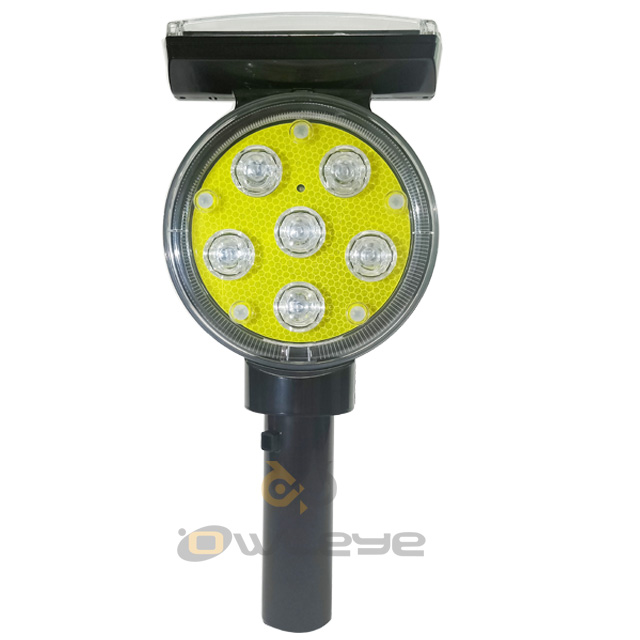 Owleye 8LED Two Power Supply Strong Flash Solar Traffic Cone Warning light