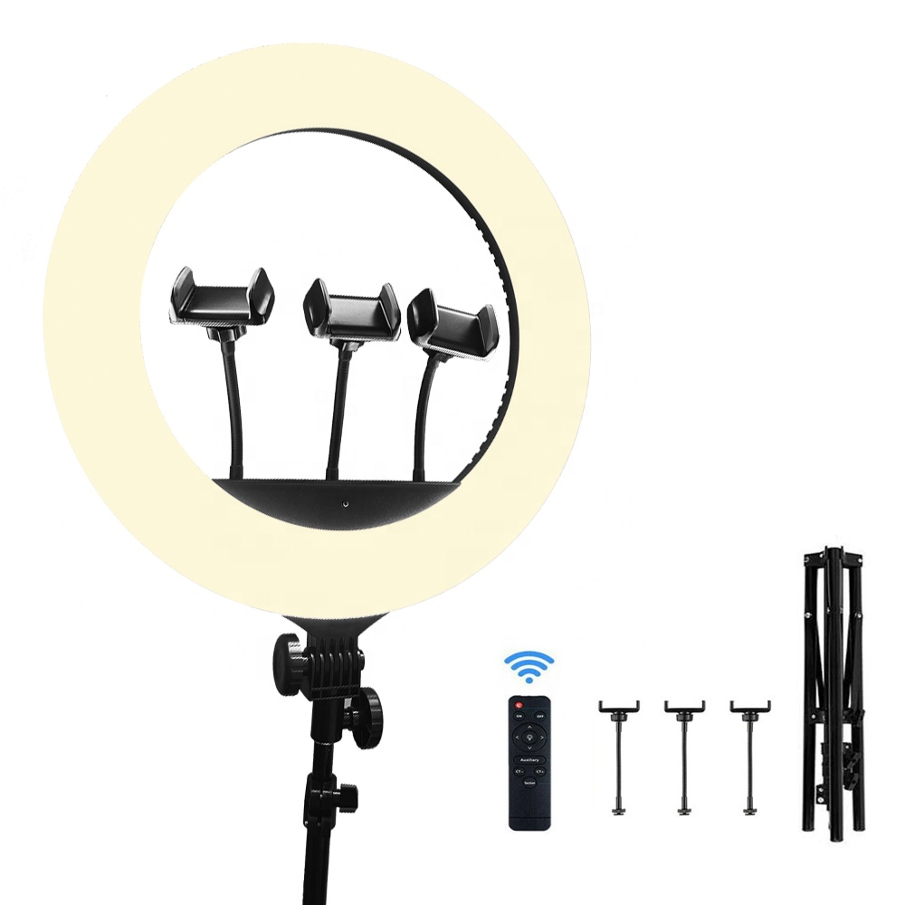 Bokun dropshipping Amazon 18 inch LED ring light Rated power 50W Color temperature range 3000-5600K Ring light