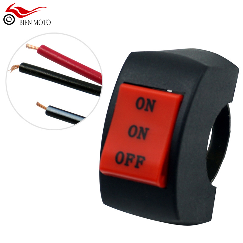 Fast dispatch 12V Wire universal Motorbike Accessories led push button handle motorcycle handlebar switches high low