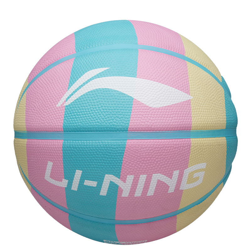Баскетбольный мяч Li Ning, износостойкий баскетбольный мяч для детей и взрослых, розового цвета, Размер 7, Уэйд Радуга, для девочек и дошкольников, уличный Размер 5
