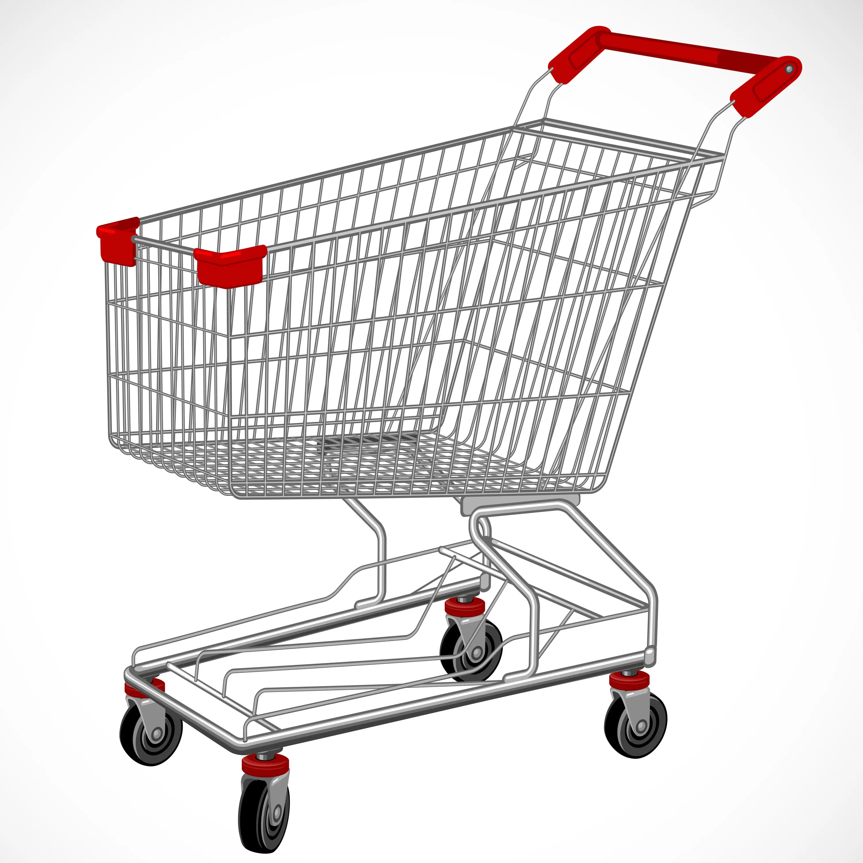 Shopping trolley supermarket carts standard dimensions