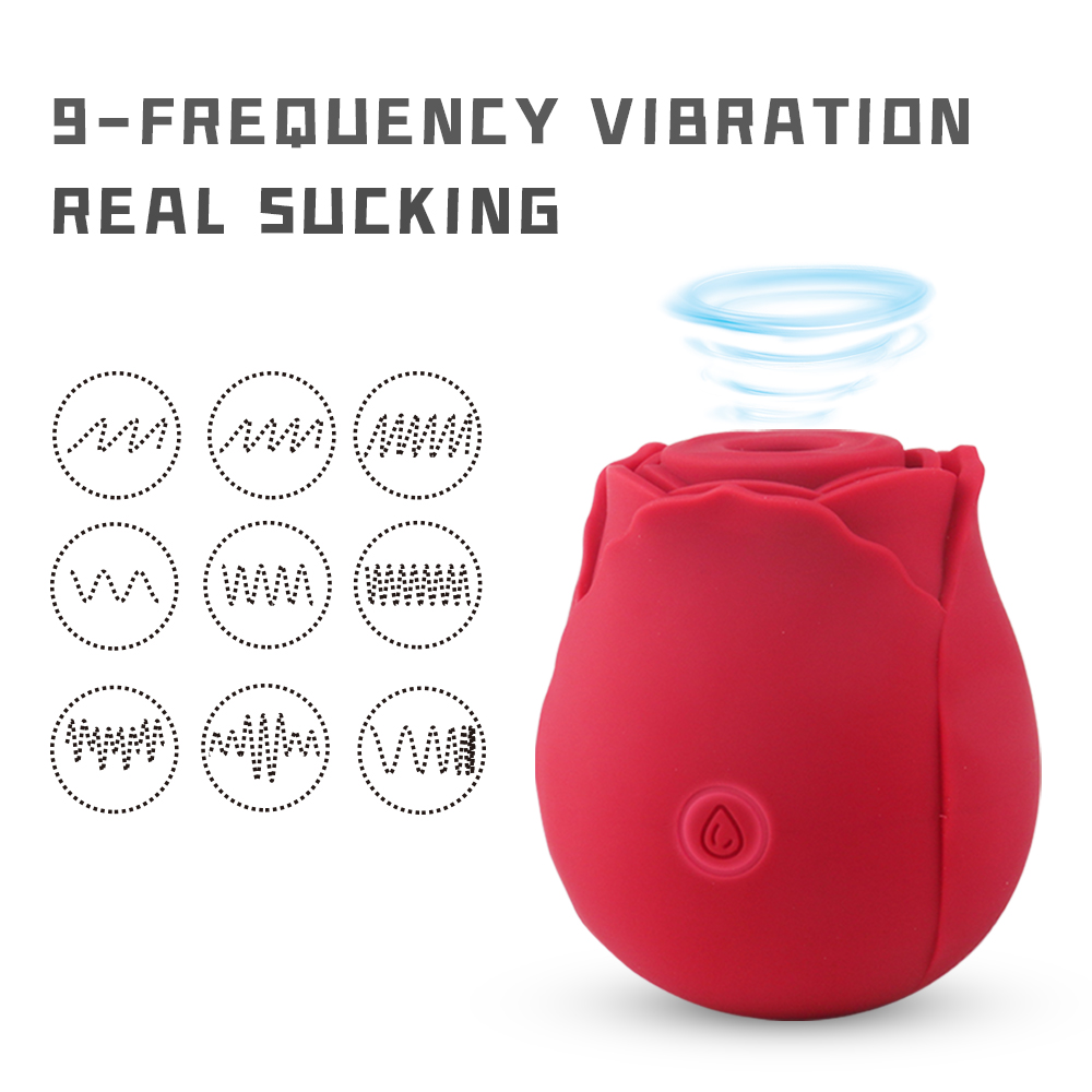 Pink red vibrating adorime rose vibrator sex toy clitoral sucking clit sucker vibrator rose shaped