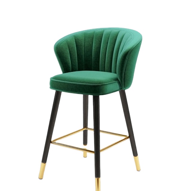 Bar stool, modern design, velvet cover, adjustable bar stool, purple, black, red, white, orange, fabric hotel furniture.