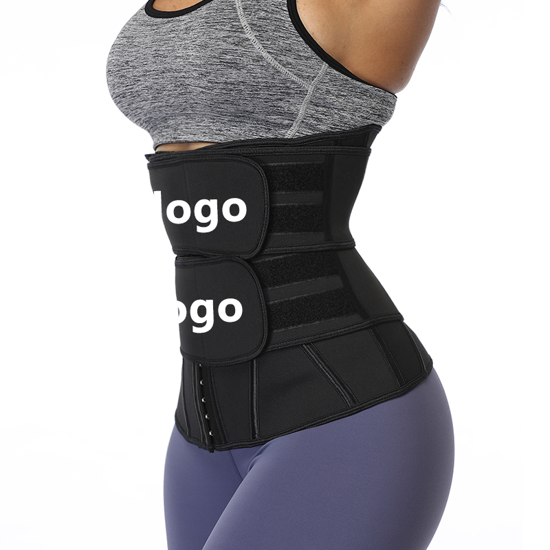 In stock women sauna waste sweat corset belt neoprene waist trainer shapers
