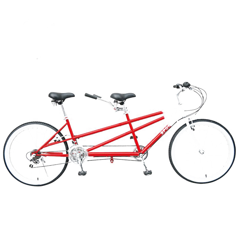 China CE OEM cheap 26inch double person tandem bicycle Wholesale family sightseeing bike